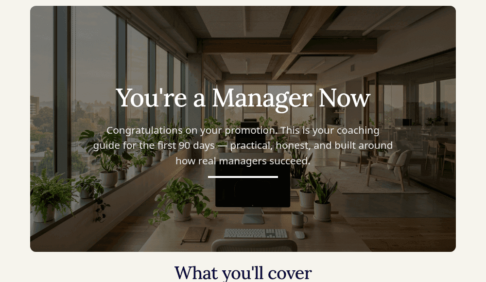 New Manager Onboarding