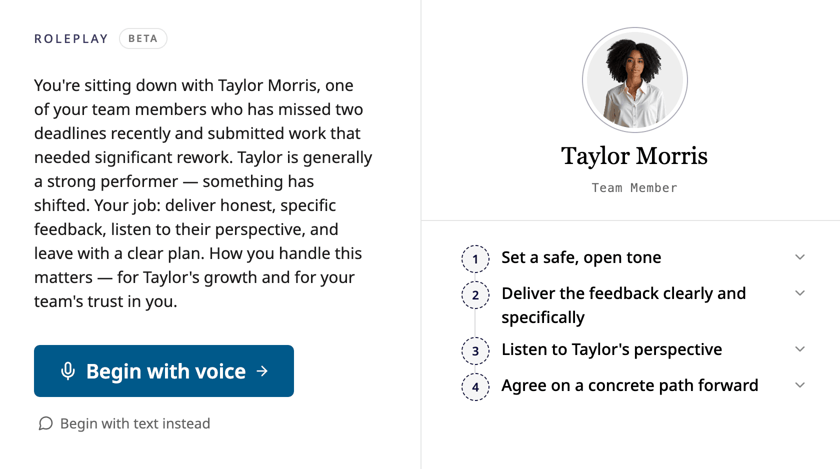 Interactive conversation demo with Taylor Morris