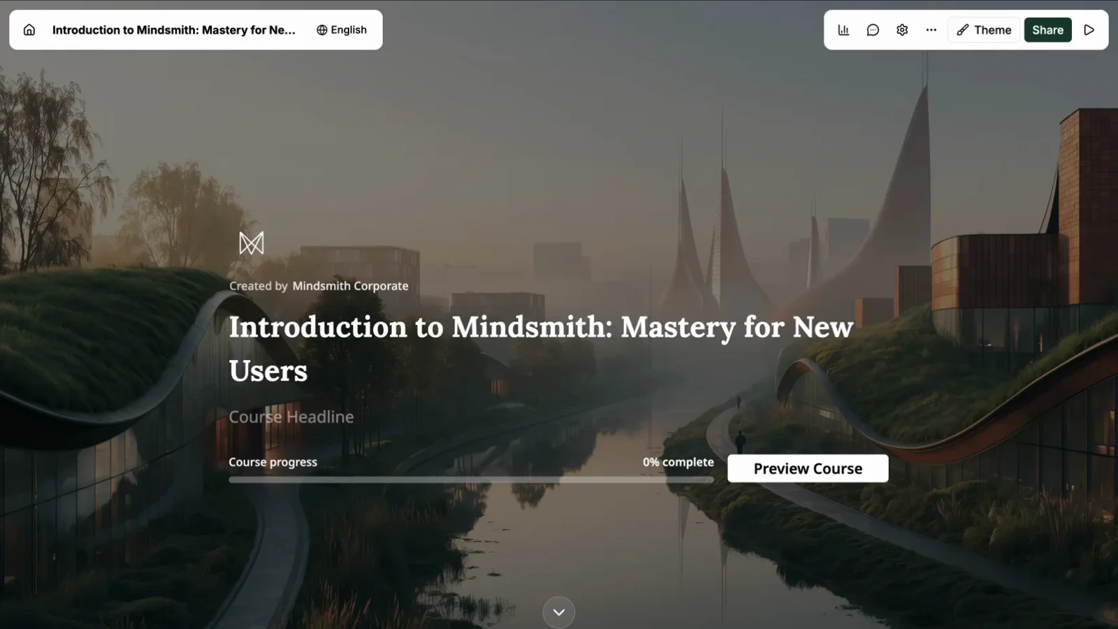 A finished, on-brand course built with the Mindsmith AI course creator
