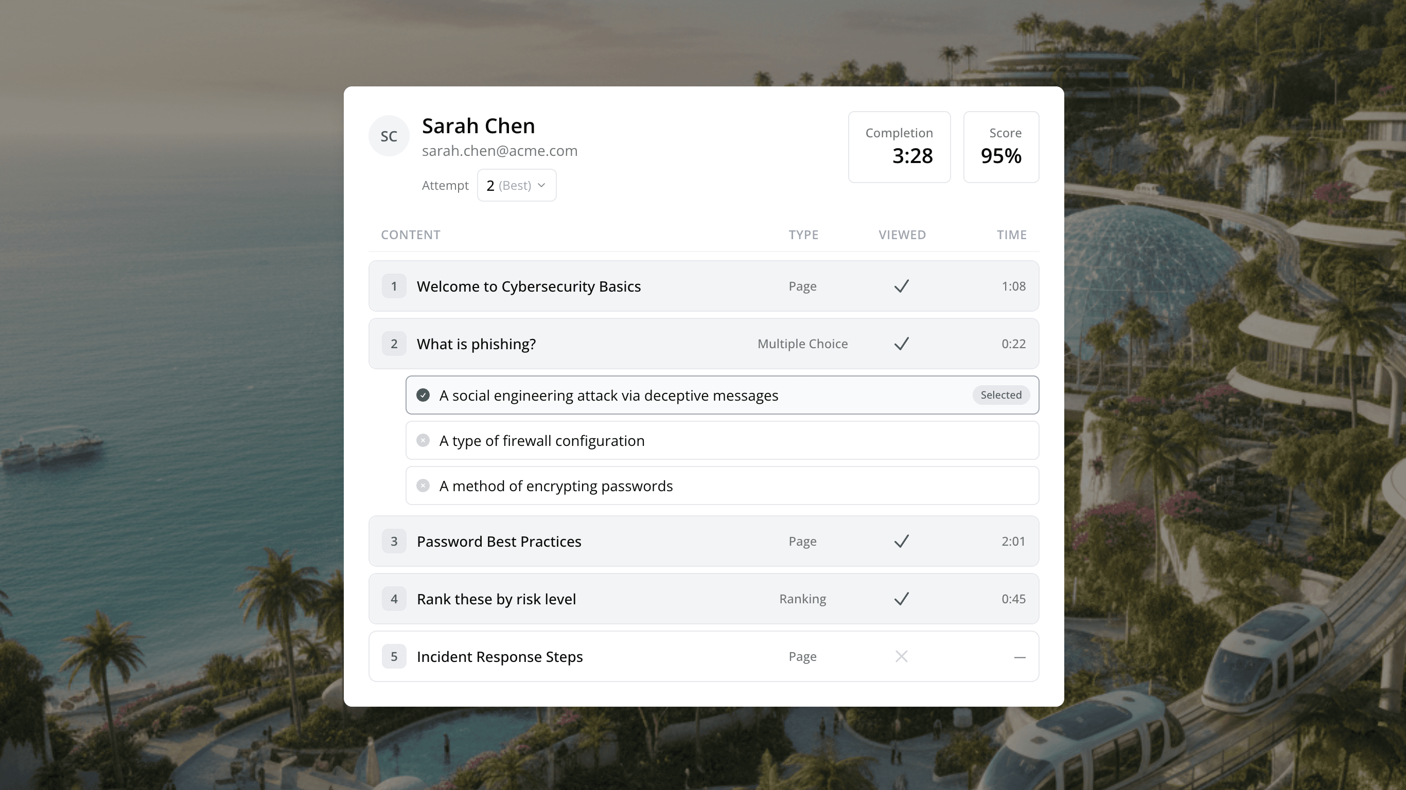 Individual learner tracking