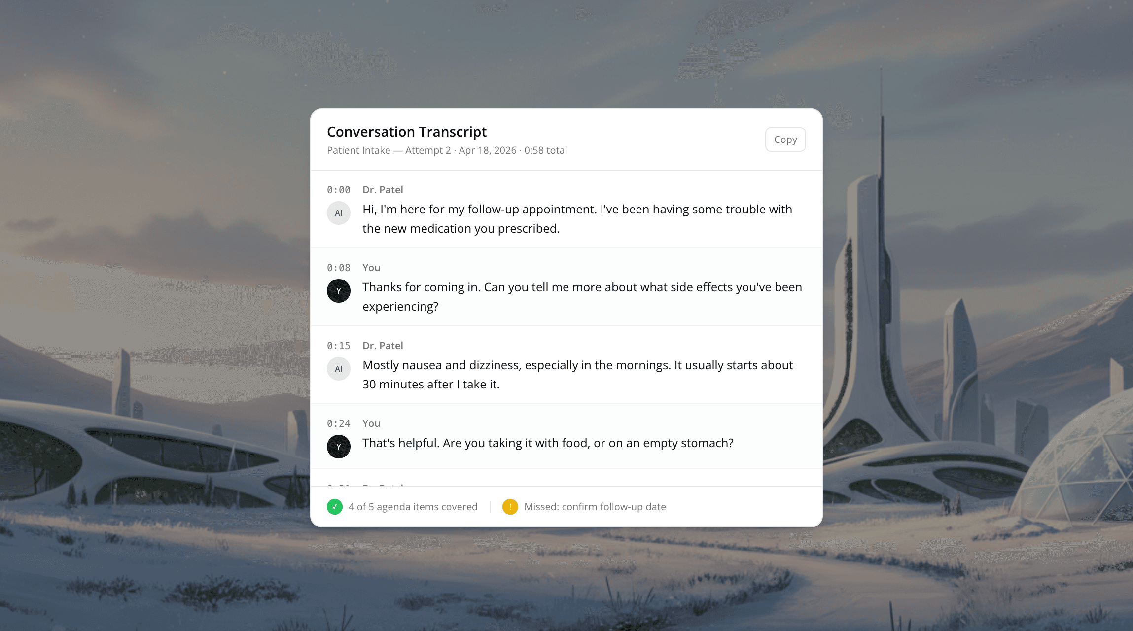 Conversation analytics and transcript drill-down