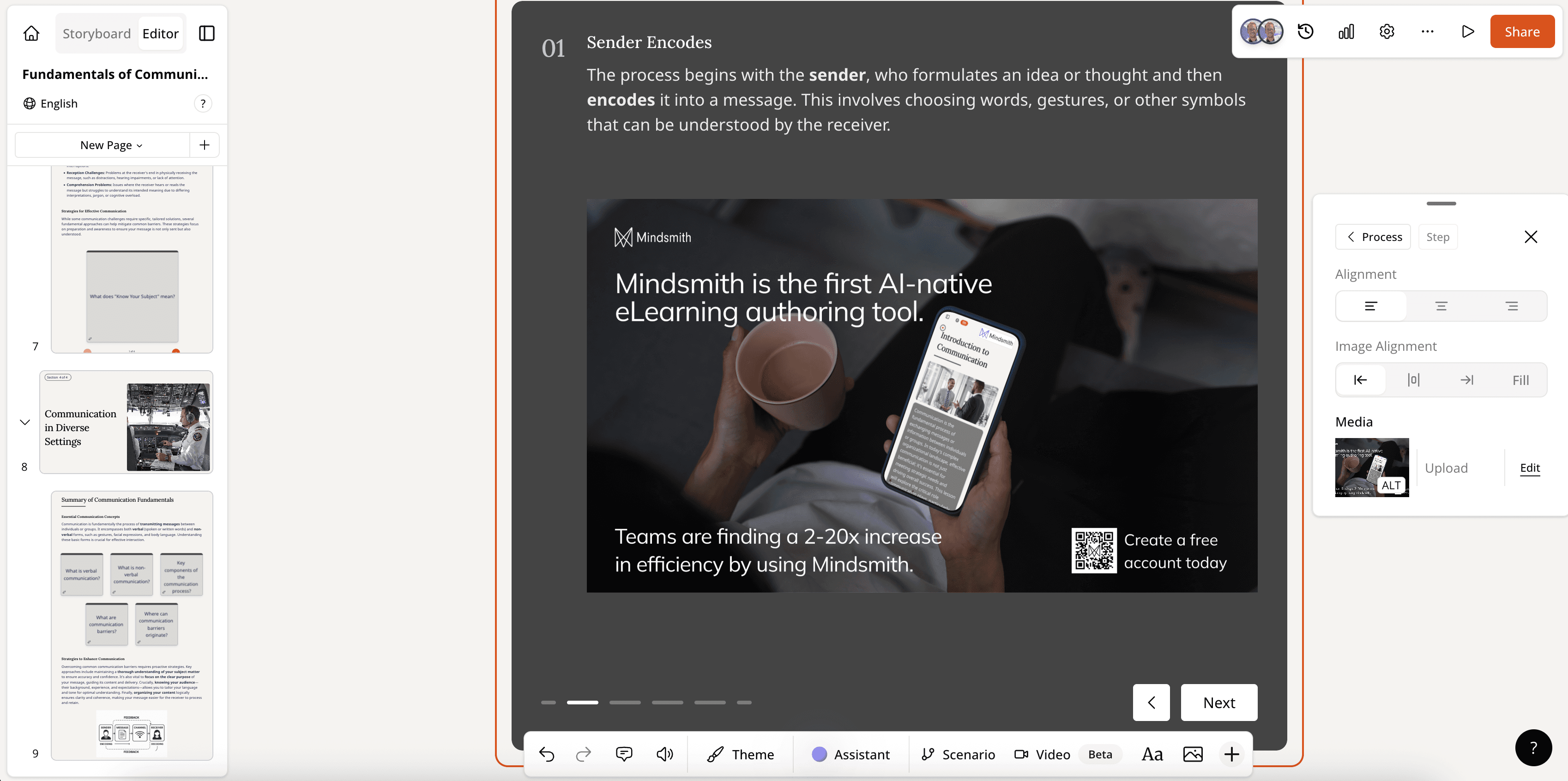 Add media to process tile