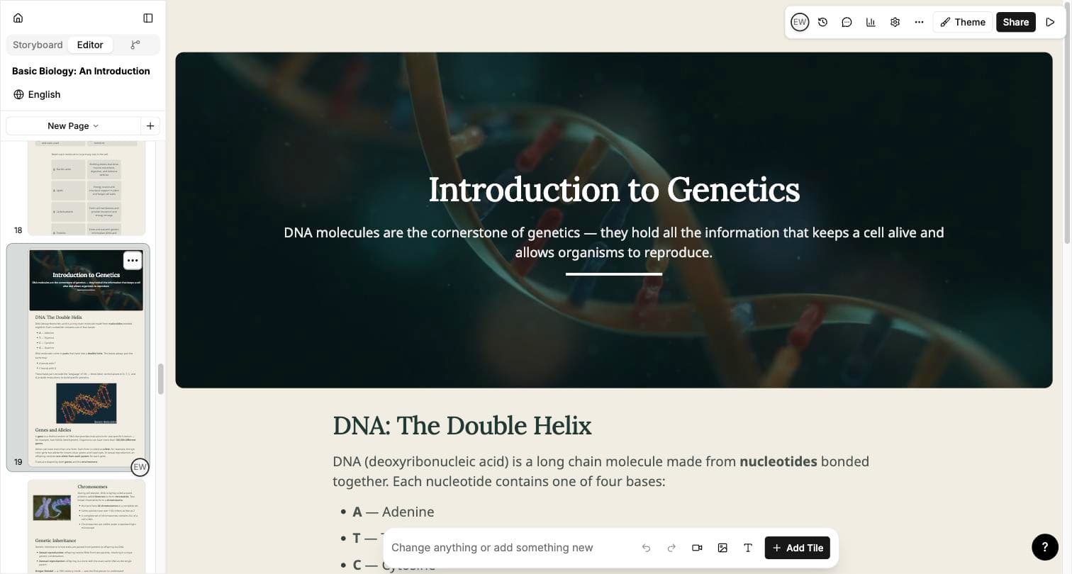 AI lesson images take the page and your theme into account