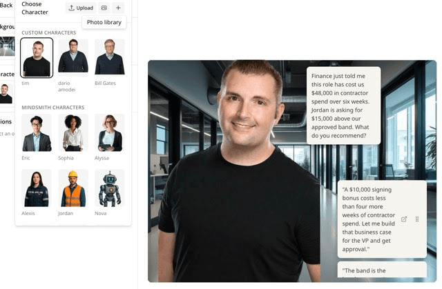 Creating a custom AI character with generated emotion expressions