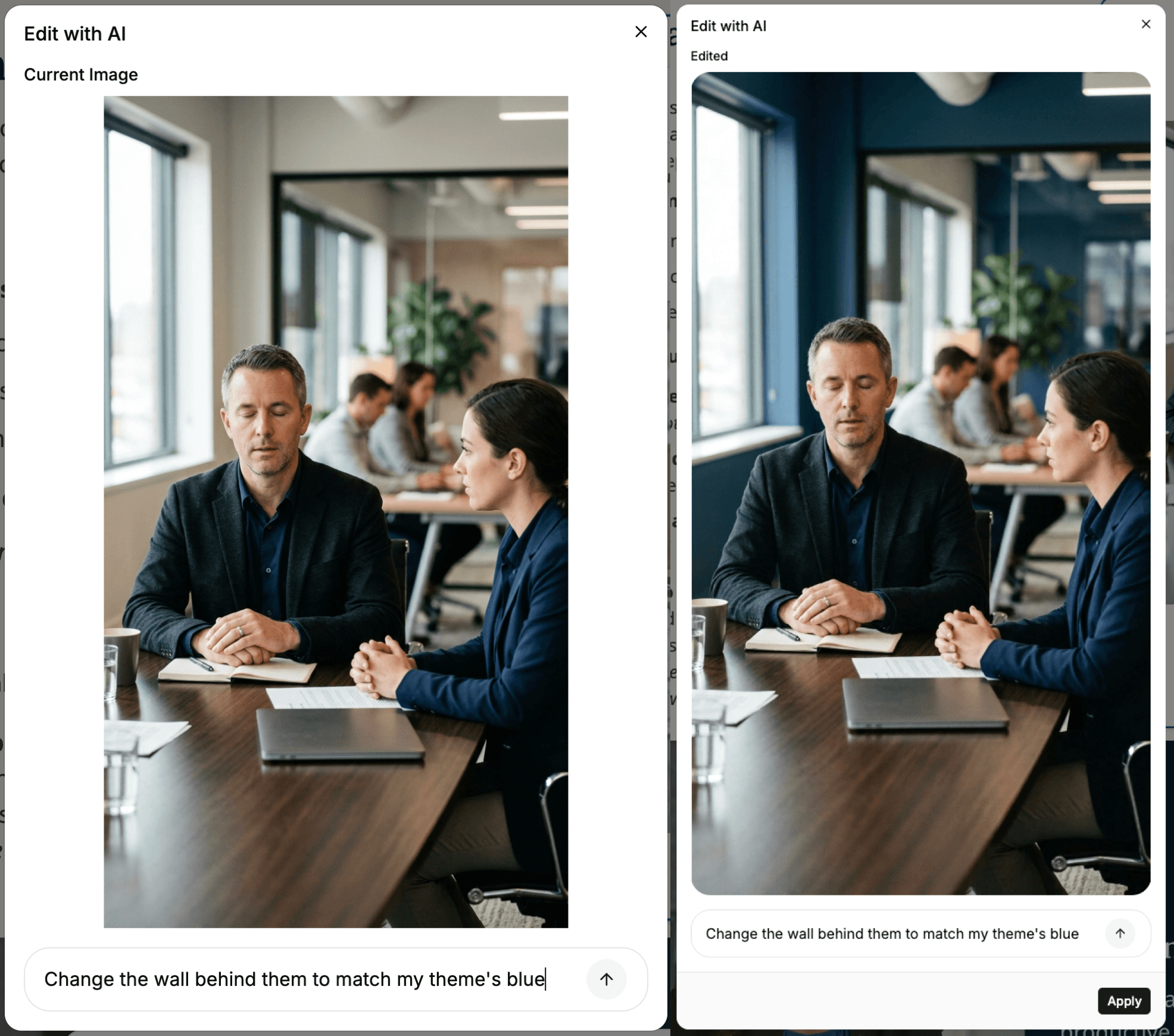 The Edit Image with AI option in an image's action menu