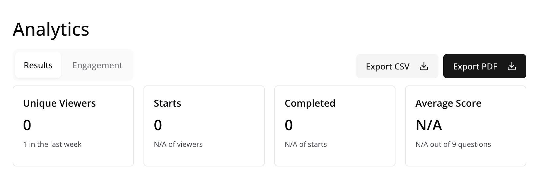 Export analytics as a CSV