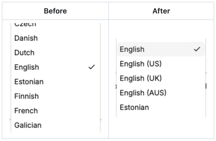 Filter narration voices by accent