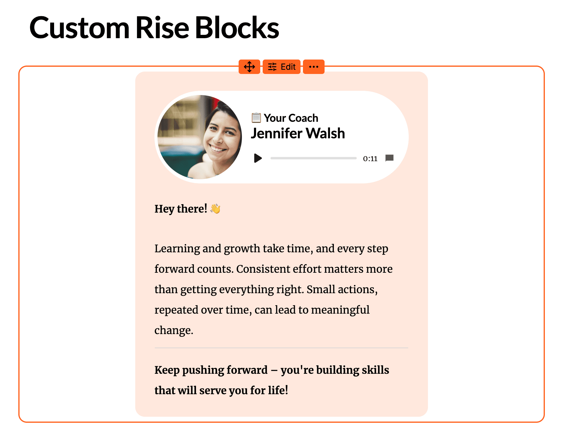 Rise 360 Custom blocks import as content
