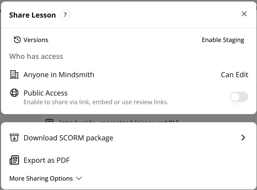 Sharing without requiring public access