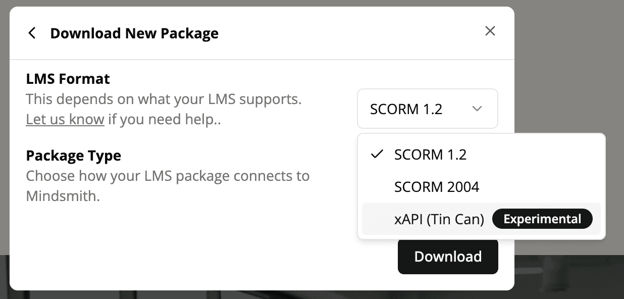 Export lessons as self-contained xAPI packages